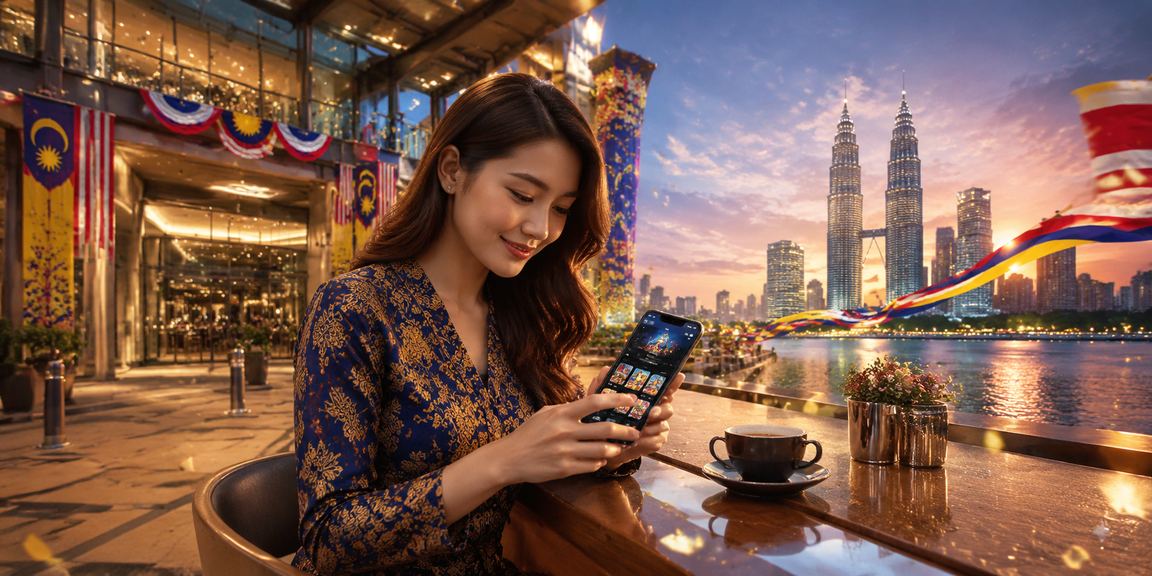 Pemain membuat pertaruhan Baccarat melalui telefon pintar di Malaysia